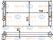 8MK 376 715-174 Chladič, chlazení motoru HELLA