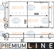 8MK 376 715-301 HELLA chladič motora 8MK 376 715-301 HELLA