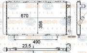 8MK 376 715-361 HELLA chladič motora 8MK 376 715-361 HELLA