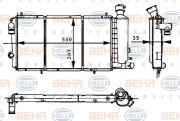 8MK 376 715-371 HELLA chladič motora 8MK 376 715-371 HELLA