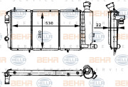 8MK 376 715-411 HELLA chladič motora 8MK 376 715-411 HELLA