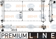 8MK 376 715-521 Chladič, chlazení motoru BEHR HELLA SERVICE *** PREMIUM LINE *** HELLA