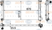 8MK 376 715-524 Chladič, chlazení motoru HELLA