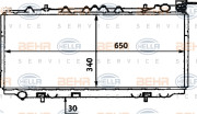 8MK 376 715-571 HELLA chladič motora 8MK 376 715-571 HELLA