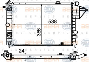 8MK 376 715-731 HELLA chladič motora 8MK 376 715-731 HELLA