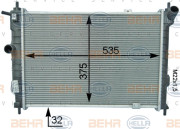 8MK 376 716-091 HELLA chladič motora 8MK 376 716-091 HELLA