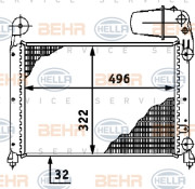 8MK 376 716-121 HELLA chladič motora 8MK 376 716-121 HELLA