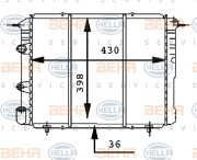 8MK 376 716-181 HELLA chladič motora 8MK 376 716-181 HELLA