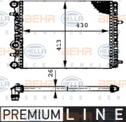 8MK 376 716-231 HELLA chladič motora 8MK 376 716-231 HELLA