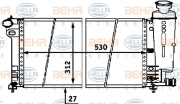 8MK 376 716-451 HELLA chladič motora 8MK 376 716-451 HELLA