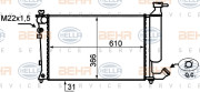 8MK 376 717-171 HELLA chladič motora 8MK 376 717-171 HELLA