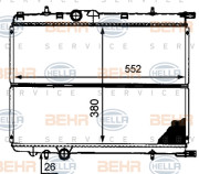 8MK 376 718-151 HELLA chladič motora 8MK 376 718-151 HELLA