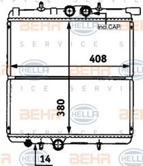 8MK 376 718-251 HELLA chladič motora 8MK 376 718-251 HELLA