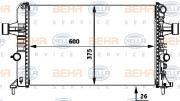 8MK 376 718-334 HELLA chladič motora 8MK 376 718-334 HELLA