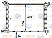 8MK 376 718-344 HELLA chladič motora 8MK 376 718-344 HELLA