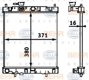 8MK 376 718-431 HELLA chladič motora 8MK 376 718-431 HELLA