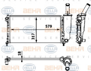 8MK 376 718-581 HELLA chladič motora 8MK 376 718-581 HELLA