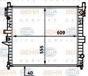 8MK 376 718-601 HELLA chladič motora 8MK 376 718-601 HELLA