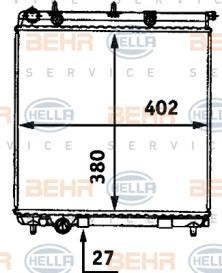 8MK 376 718-641 HELLA chladič motora 8MK 376 718-641 HELLA