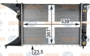 8MK 376 718-651 HELLA chladič motora 8MK 376 718-651 HELLA