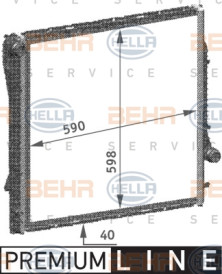 8MK 376 718-751 HELLA chladič motora 8MK 376 718-751 HELLA