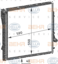 8MK 376 718-754 HELLA chladič motora 8MK 376 718-754 HELLA