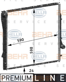 8MK 376 718-761 HELLA chladič motora 8MK 376 718-761 HELLA