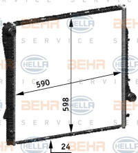 8MK 376 718-764 HELLA chladič motora 8MK 376 718-764 HELLA