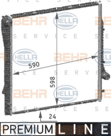 8MK 376 718-771 HELLA chladič motora 8MK 376 718-771 HELLA