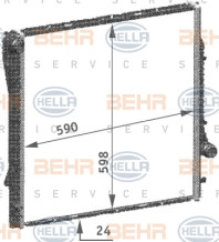 8MK 376 718-774 HELLA chladič motora 8MK 376 718-774 HELLA