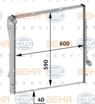 8MK 376 719-041 HELLA chladič motora 8MK 376 719-041 HELLA