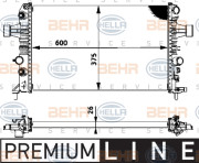 8MK 376 719-061 HELLA chladič motora 8MK 376 719-061 HELLA