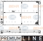 8MK 376 719-081 HELLA chladič motora 8MK 376 719-081 HELLA