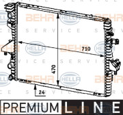 8MK 376 719-181 HELLA chladič motora 8MK 376 719-181 HELLA