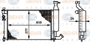 8MK 376 719-501 HELLA chladič motora 8MK 376 719-501 HELLA