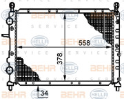 8MK 376 719-541 HELLA chladič motora 8MK 376 719-541 HELLA