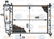 8MK 376 719-551 HELLA chladič motora 8MK 376 719-551 HELLA