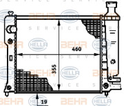 8MK 376 719-571 HELLA chladič motora 8MK 376 719-571 HELLA