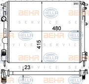 8MK 376 719-691 HELLA chladič motora 8MK 376 719-691 HELLA