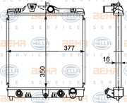 8MK 376 719-781 HELLA chladič motora 8MK 376 719-781 HELLA