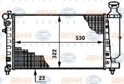 8MK 376 719-791 HELLA chladič motora 8MK 376 719-791 HELLA