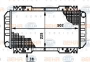 8MK 376 720-091 HELLA chladič motora 8MK 376 720-091 HELLA