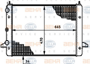 8MK 376 720-491 HELLA chladič motora 8MK 376 720-491 HELLA