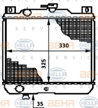 8MK 376 720-671 HELLA chladič motora 8MK 376 720-671 HELLA