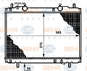 8MK 376 720-751 HELLA chladič motora 8MK 376 720-751 HELLA