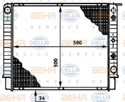 8MK 376 720-791 HELLA chladič motora 8MK 376 720-791 HELLA