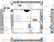 8MK 376 721-001 HELLA chladič motora 8MK 376 721-001 HELLA