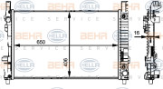 8MK 376 721-034 HELLA chladič motora 8MK 376 721-034 HELLA