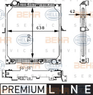 8MK 376 721-141 HELLA chladič motora 8MK 376 721-141 HELLA