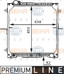 8MK 376 721-171 HELLA chladič motora 8MK 376 721-171 HELLA